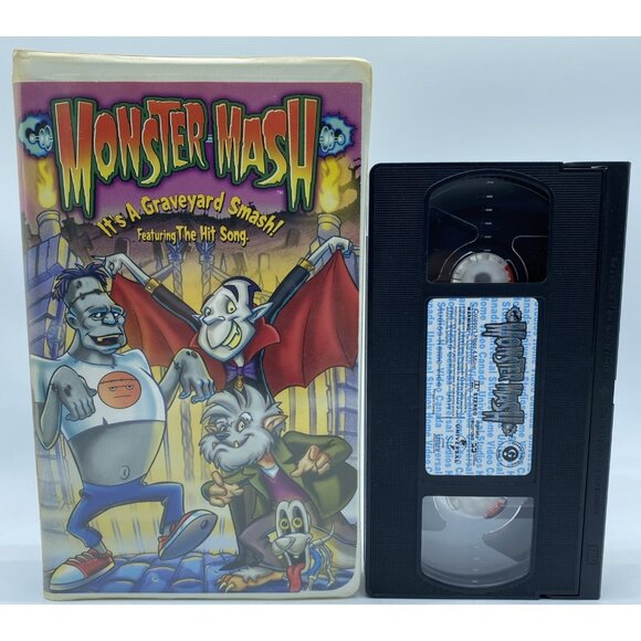 Monster Mash It's A Graveyard Smash Clamshell VHS Animated Video Halloween - Picture 10 of 10